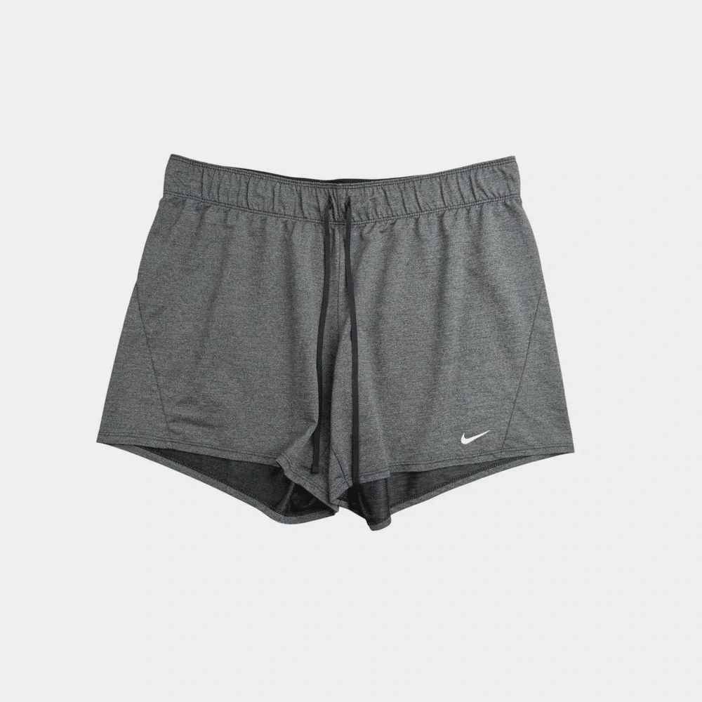 Nike Running Shorts Womens L Gray Excellent Heathered Athletic Gym Workout